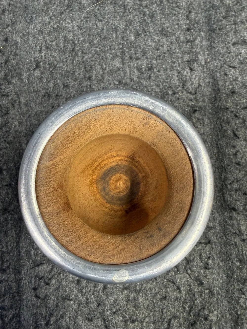 Argentina-Emblem Brown and Silver Mate Cup — Rustic Home Accent